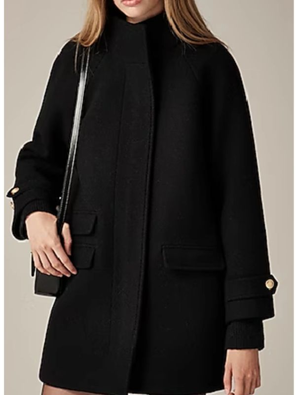 Mayor of Kingstown S04 Edie Falco Black Wool Coat