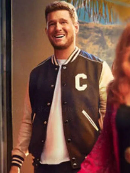 Michael Bublé the Voice S25 Black Varsity Jacket