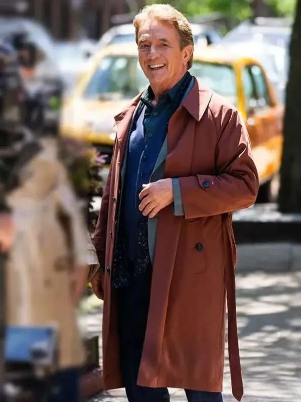 Oliver Putnam Only Murders in the Building S05 Brown Trench Coat