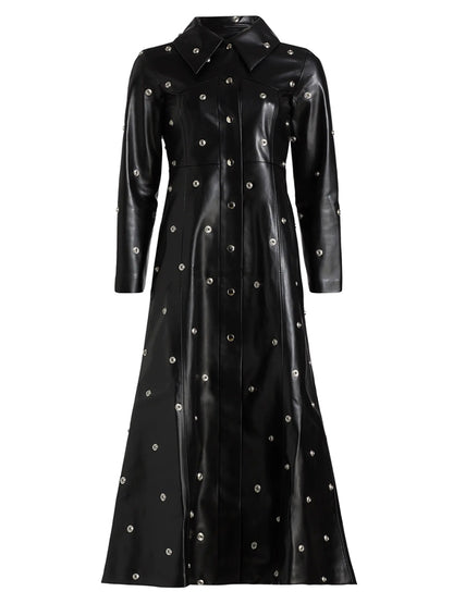 Only Murders In The Building Selena Gomez Studded Leather Coat