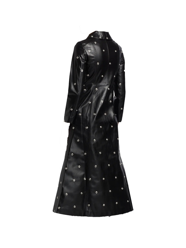 Only Murders In The Building Selena Gomez Studded Leather Coat