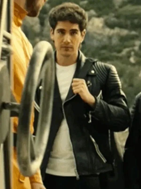 Pau Simon Billionaires’ Bunker Black Biker Leather Jacket