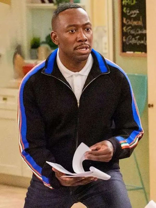 Poppas House Lamorne Morris Black Track Jacket