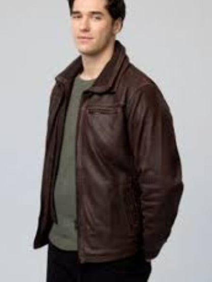 Providence Falls S01 Lachlan Quarmby Brown Leather Jacket