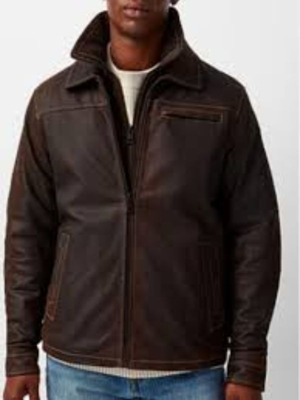Providence Falls S01 Lachlan Quarmby Brown Leather Jacket