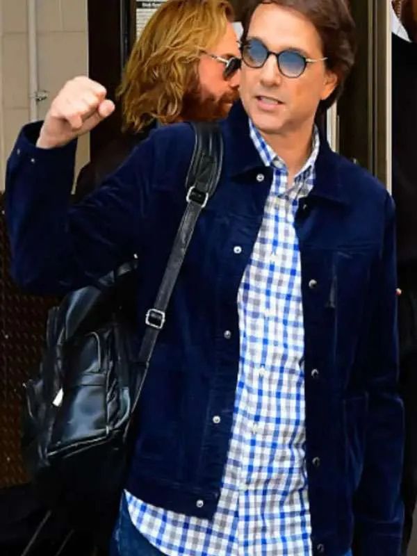 Ralph Macchio New York 2025 Blue Corduroy Jacket