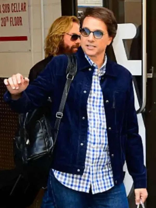 Ralph Macchio New York 2025 Blue Corduroy Jacket