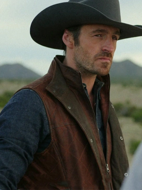 Ransom Canyon S01 Davis Collins Quilted Leather Vest