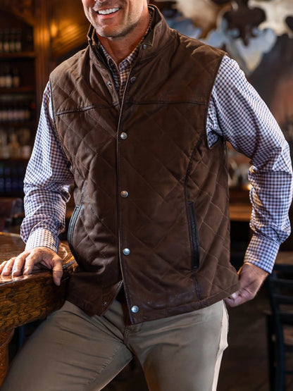 Ransom Canyon S01 Davis Collins Quilted Leather Vest