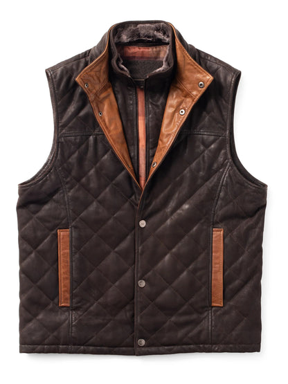 Ransom Canyon S01 Davis Collins Quilted Leather Vest