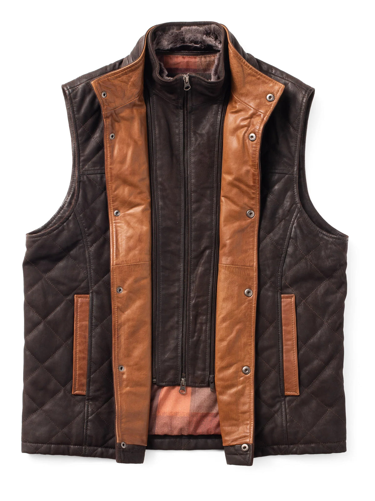 Ransom Canyon S01 Davis Collins Quilted Leather Vest