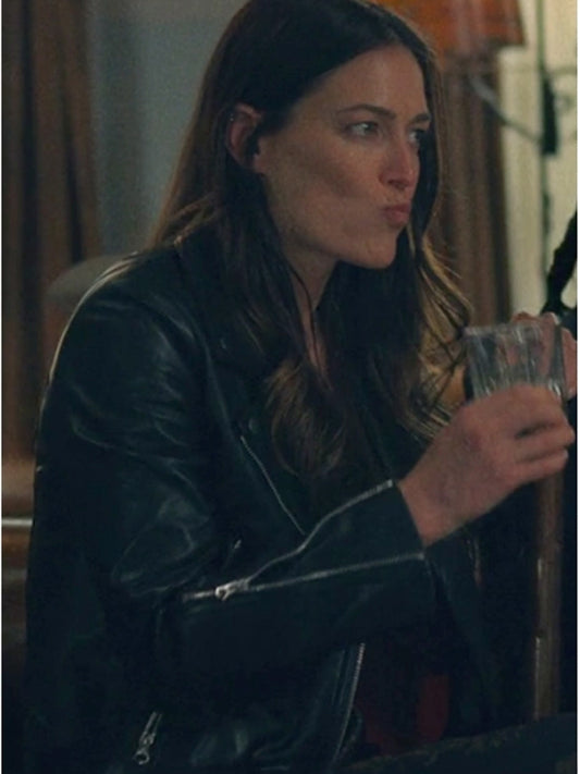 Ransom Canyon S01 Lauren Glazier Black Leather Biker Jacket