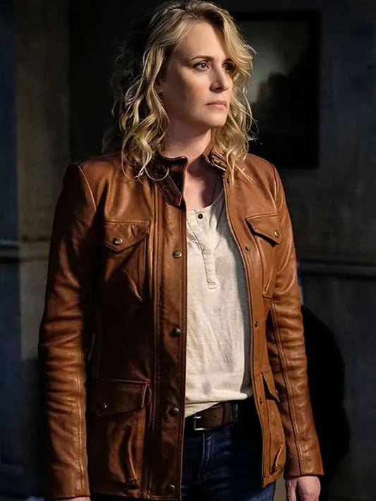 Samantha Smith Supernatural S14 Brown Leather Jacket