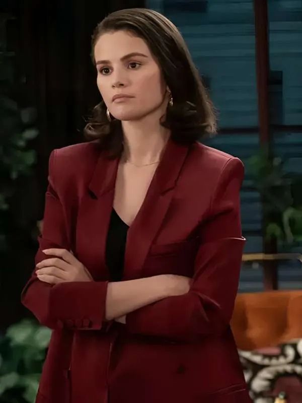 Selena Gomez Only Murders in the Building S05 Maroon Blazer