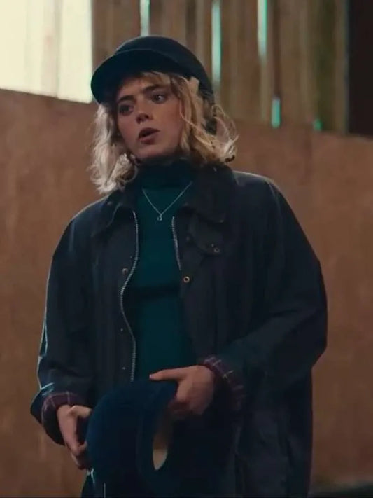 Sex Education S04 Bella Maclean Blue Cotton Jacket