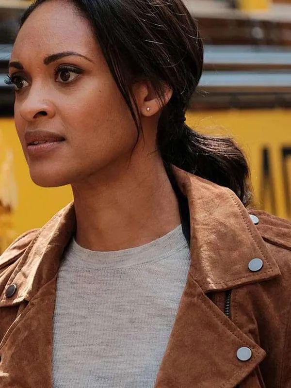 Shooter Cynthia Addai-Robinson Brown Suede Leather Jacket