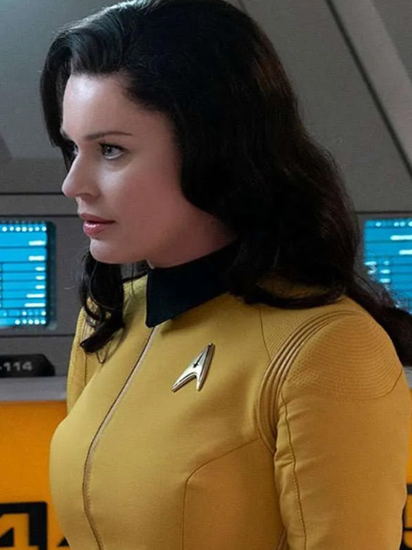 Star Trek Discovery Rebecca Romijn Yellow Leather Jacket