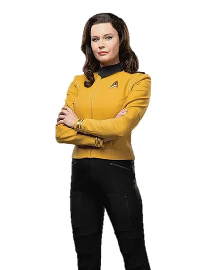 Star Trek Discovery Rebecca Romijn Yellow Leather Jacket