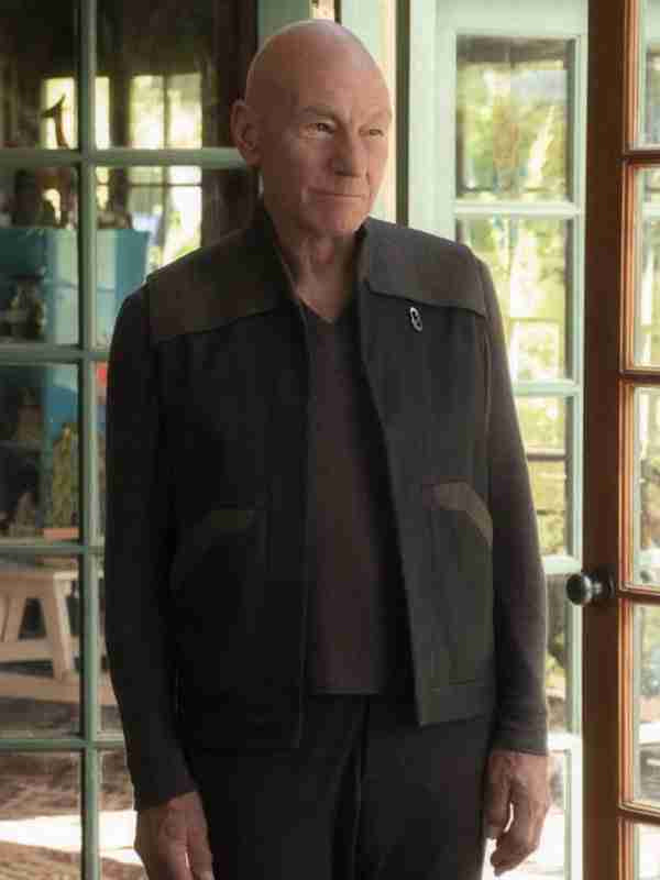 Star Trek Jean Luc Picard SO1 Black Leather Vest