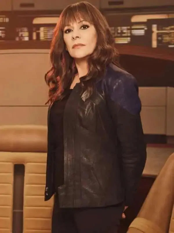 Star Trek Picard S03 Deanna Troi Leather Jacket