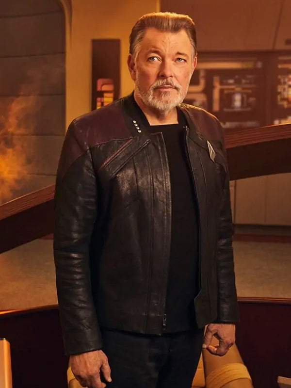 Star Trek Picard S3 Black Leather Jacket