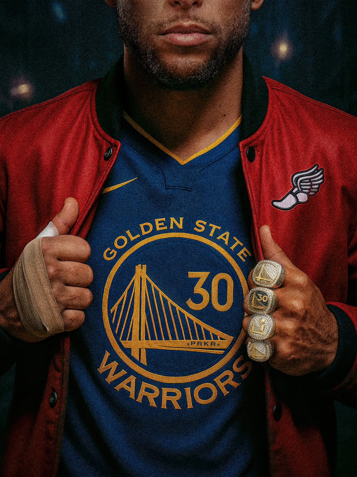 Steph Curry red Jacket