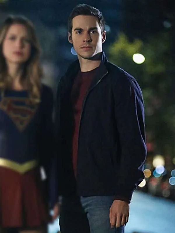 Supergirl Chris Wood Blue Cotton Bomber Jacket