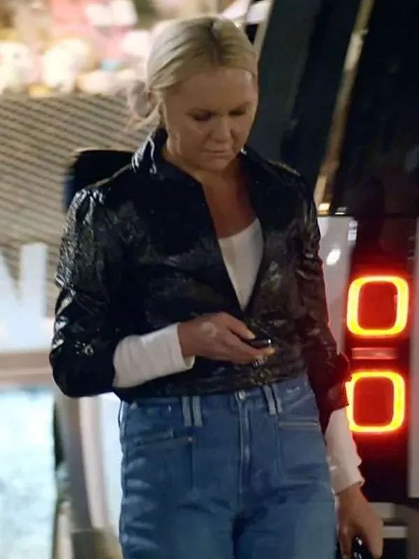 The McBee Dynasty S02 Galyna Saltkovska Black Leather Jacket