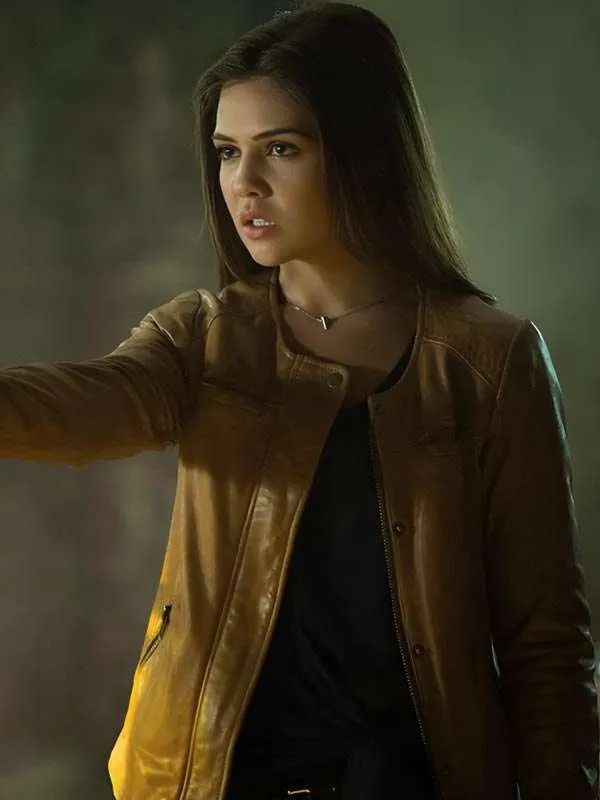 The Originals Danielle Campbell Brown Leather Jacket