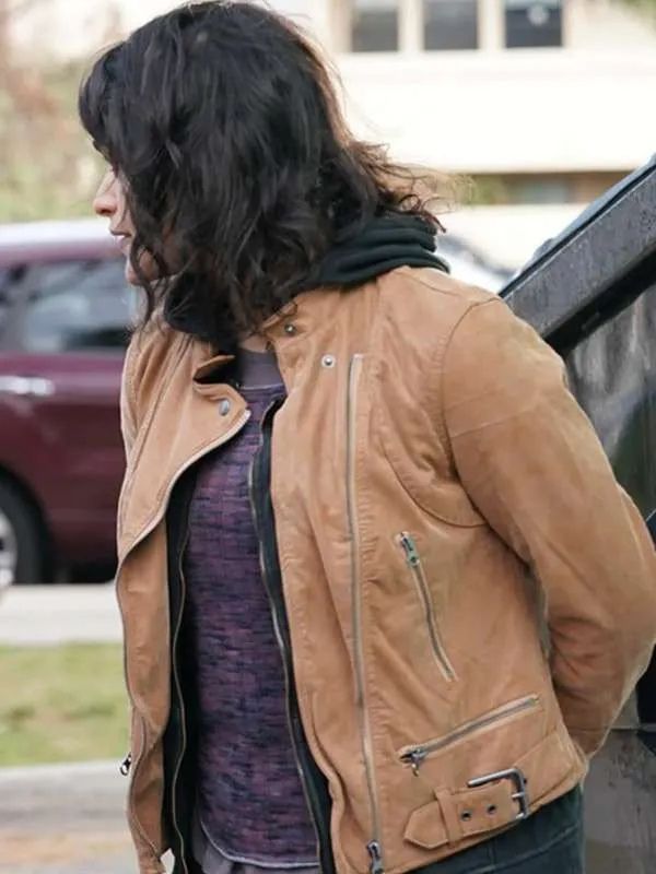 The Rookie S02 Bianca Windle Brown Leather Jacket