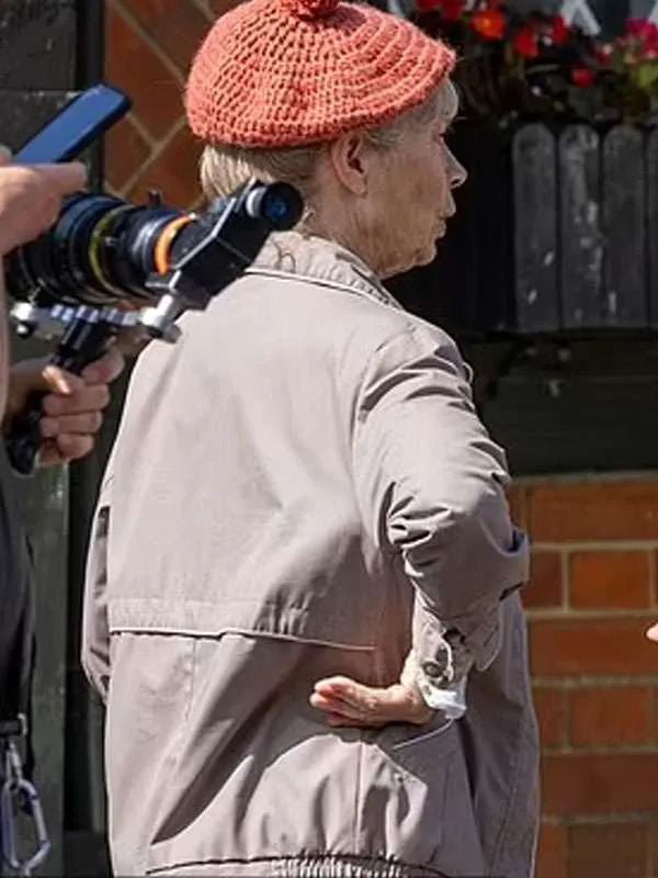 The Thursday Murder Club Celia Imrie Grey Cotton Jacket