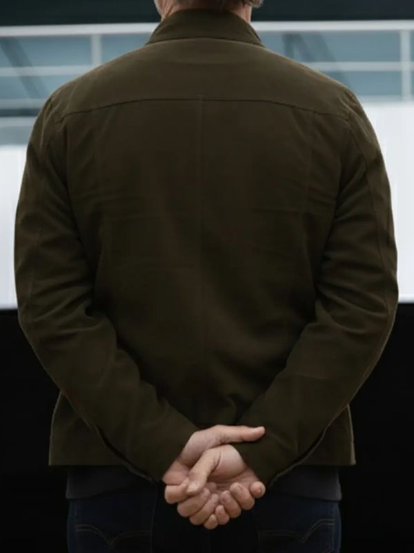 The Woman in Cabin 10 Guy Pearce Green Cotton Jacket