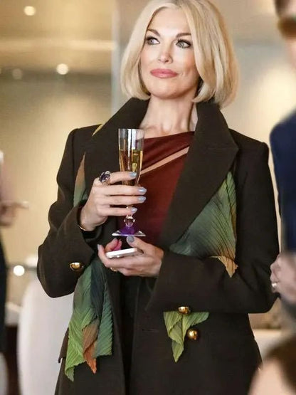 The Woman in Cabin 10 Hannah Waddingham Brown Coat