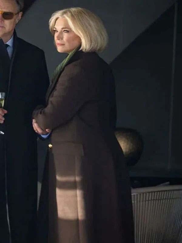 The Woman in Cabin 10 Hannah Waddingham Brown Coat