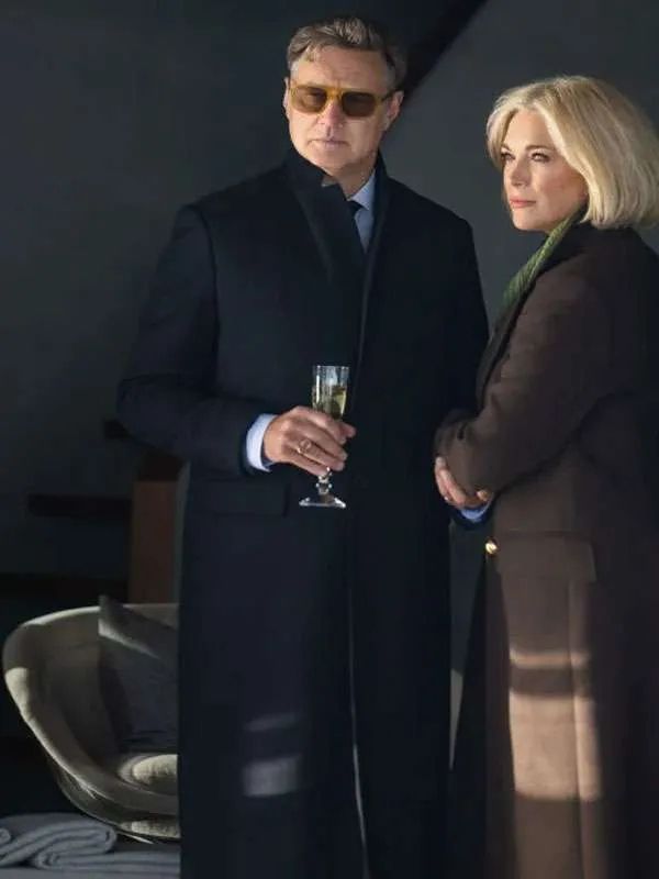 The Woman in Cabin 10 Thomas Heatherley Black Trench Coat