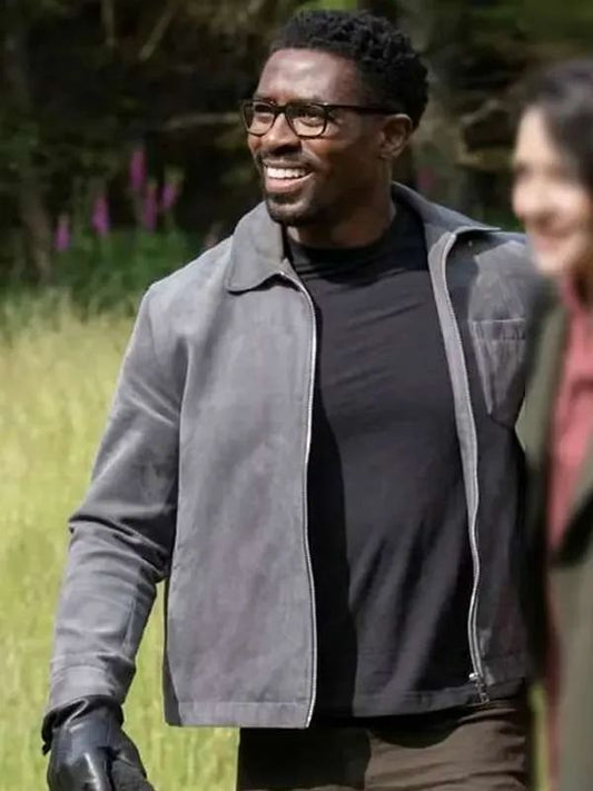 Tongayi Chirisa Mayfair Witches S02 Gray Leather Jacket