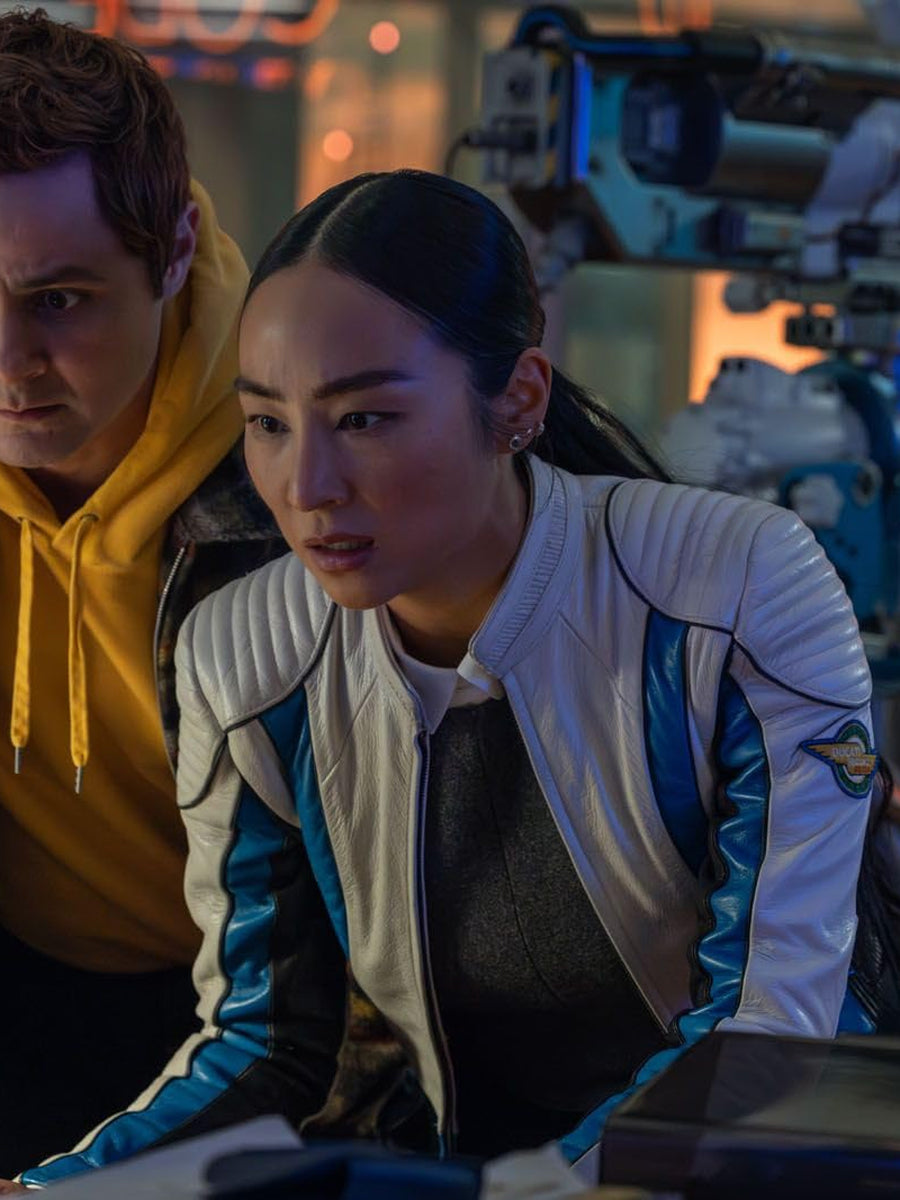 Tron Ares Greta Lee Crop Leather Cosplay Jacket