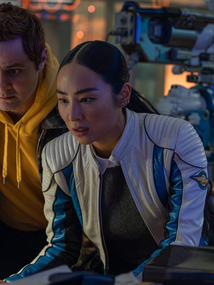 Tron Ares Greta Lee Crop Leather Cosplay Jacket