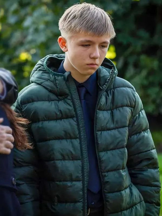 Unforgivable Austin Haynes Green Puffer Hooded Jacket