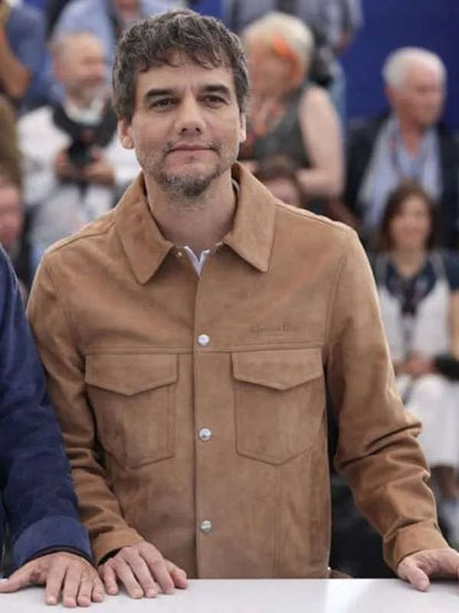 Wagner Moura The Secret Agent Brown Suede Leather Jacket