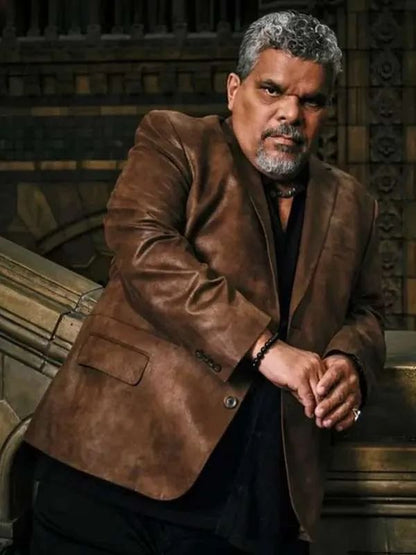 Wednesday S02 Gomez Addams Brown Leather Blazer