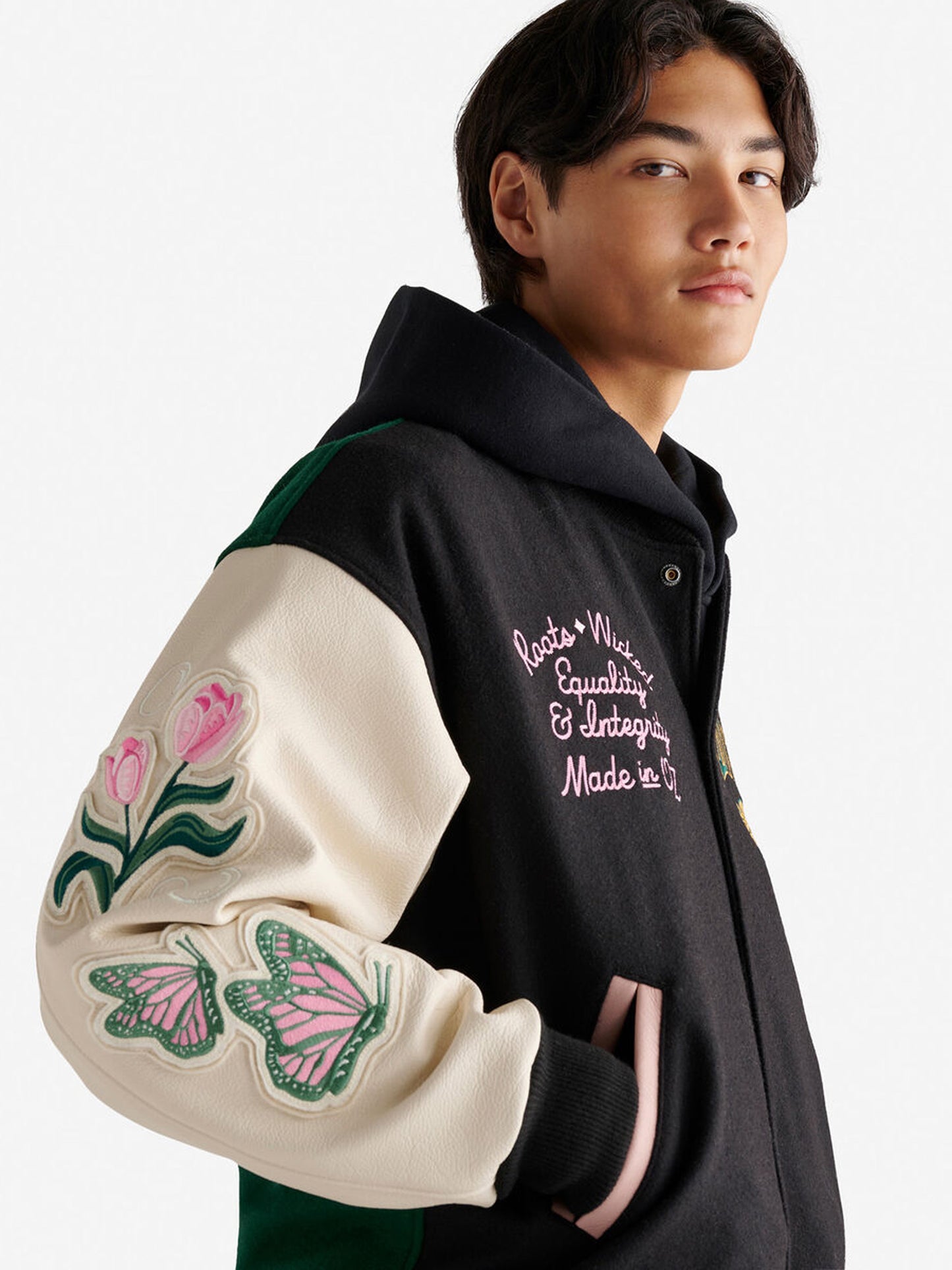 Roots X Wicked for Good Varsity Jacket