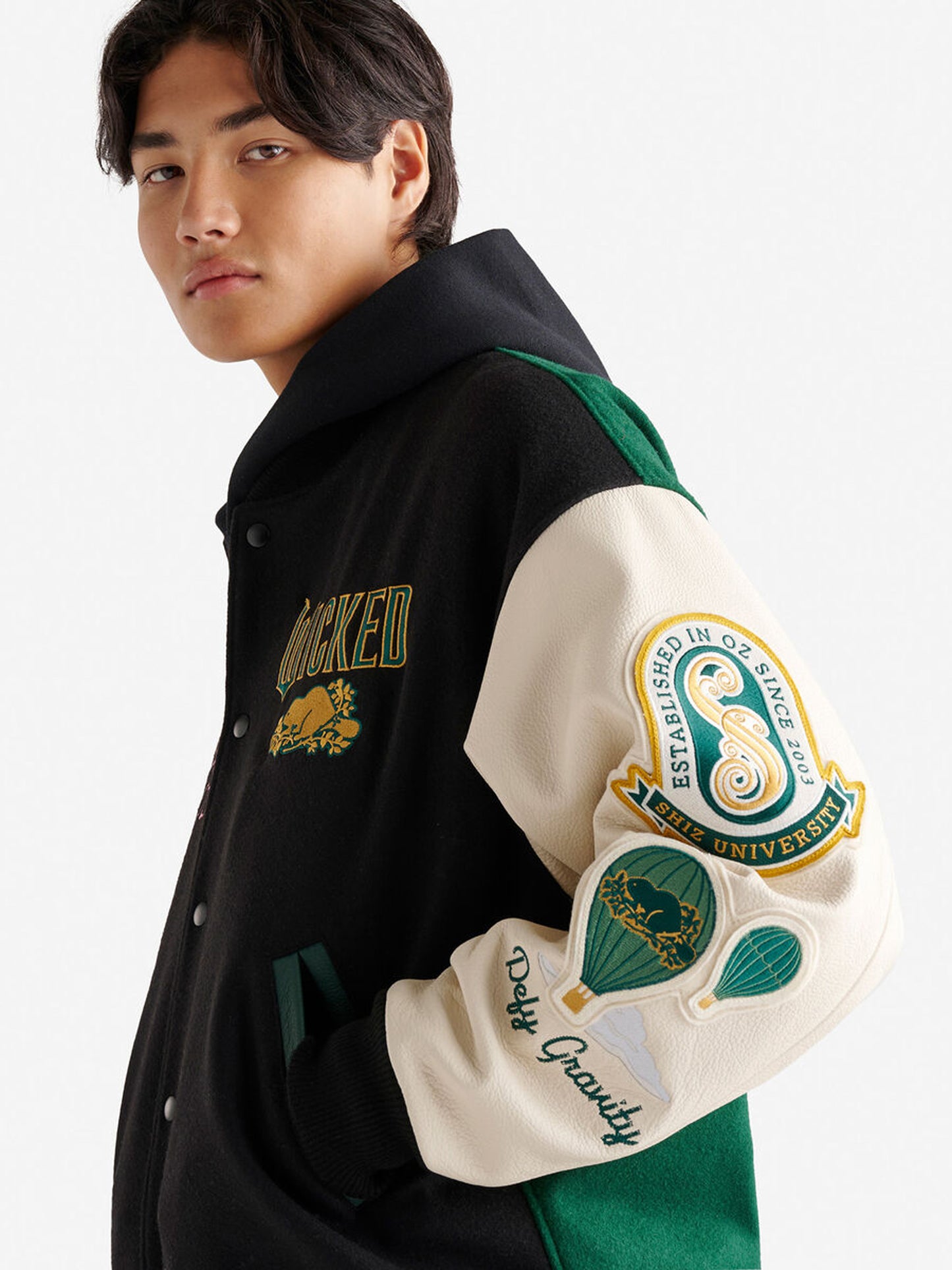 Roots X Wicked for Good Varsity Jacket