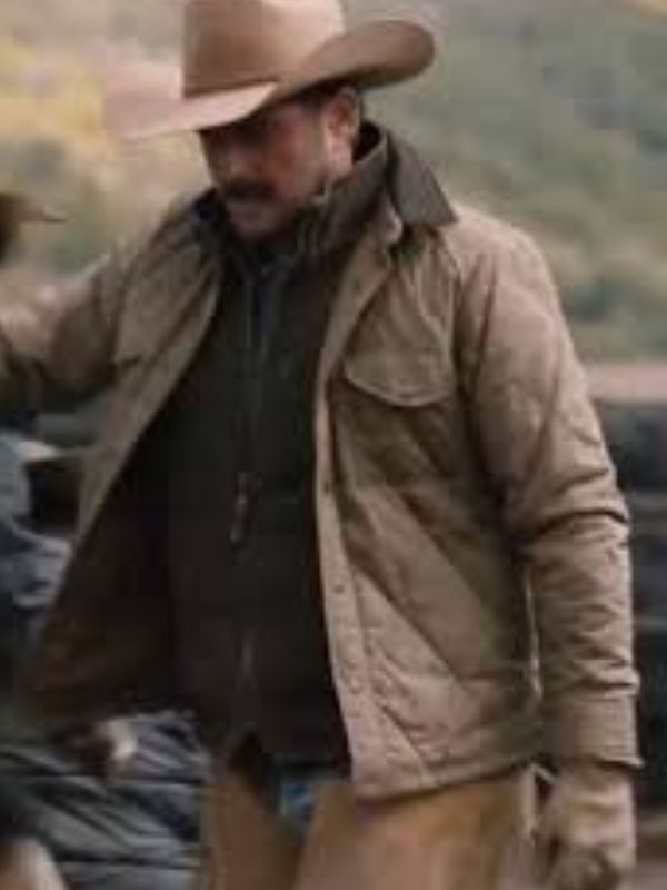 Yellowstone S05 Josh Lucas Brown Cotton Bomber Jacket