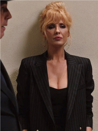Yellowstone SO5 Beth Dutton Black Striped Blazer