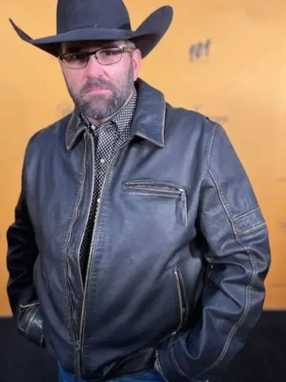 Yellowstone SO5 Jake Ream Black Leather Jacket